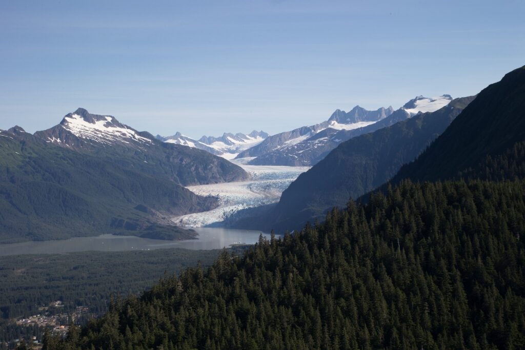 Aerial view of Mendenhall Glacier, Juneau