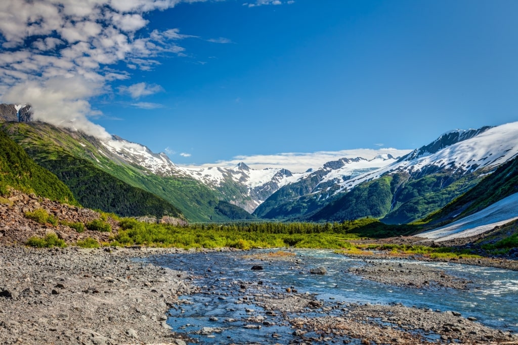 View from the Byron Glacier trail, near Anchorage