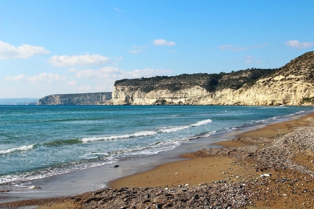 Calm waves of Kourion Beach