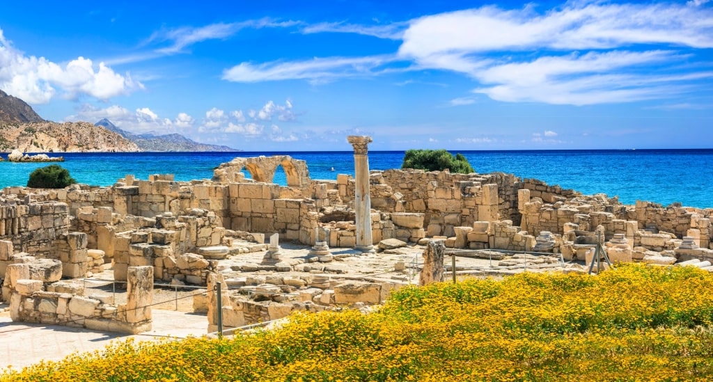 Historical site of Kourion with view of the water