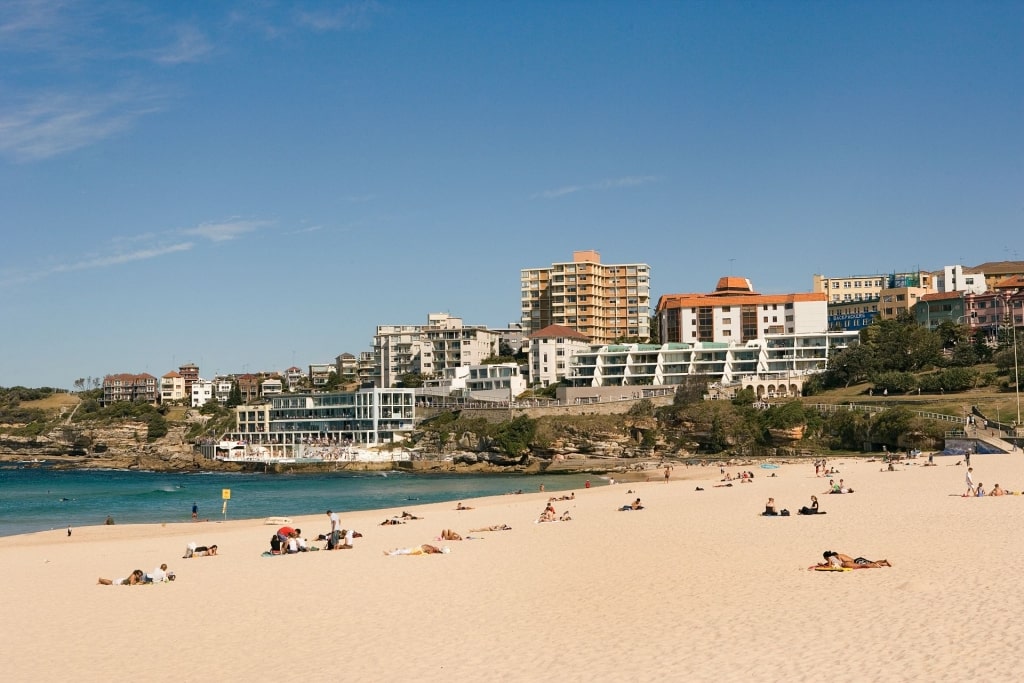 People relaxing on Bondi Beach, Sydney