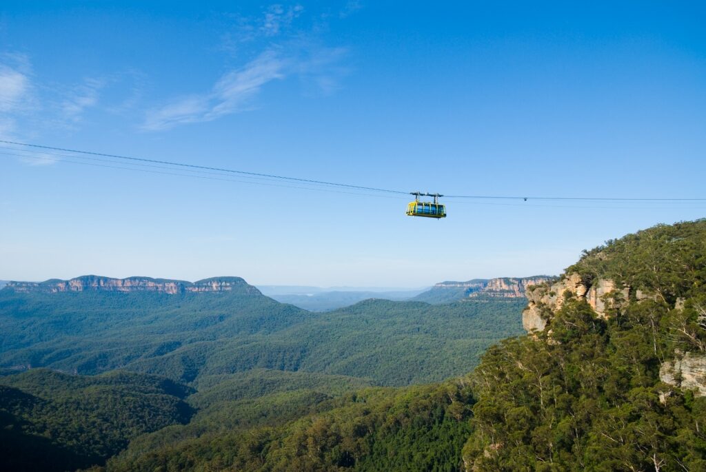 View of the glass bottom Scenic Skyway, The Blue Mountains