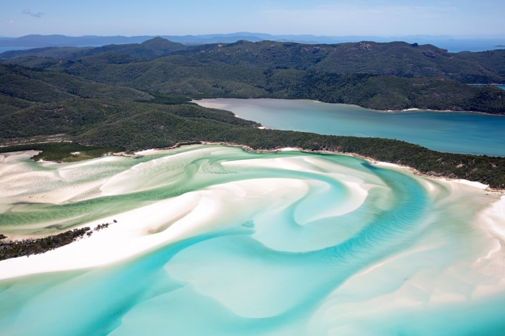 Beautiful white island of Whitsunday