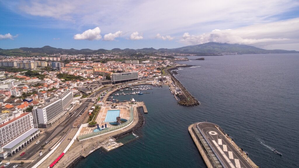 Port view in Ponta Delgada