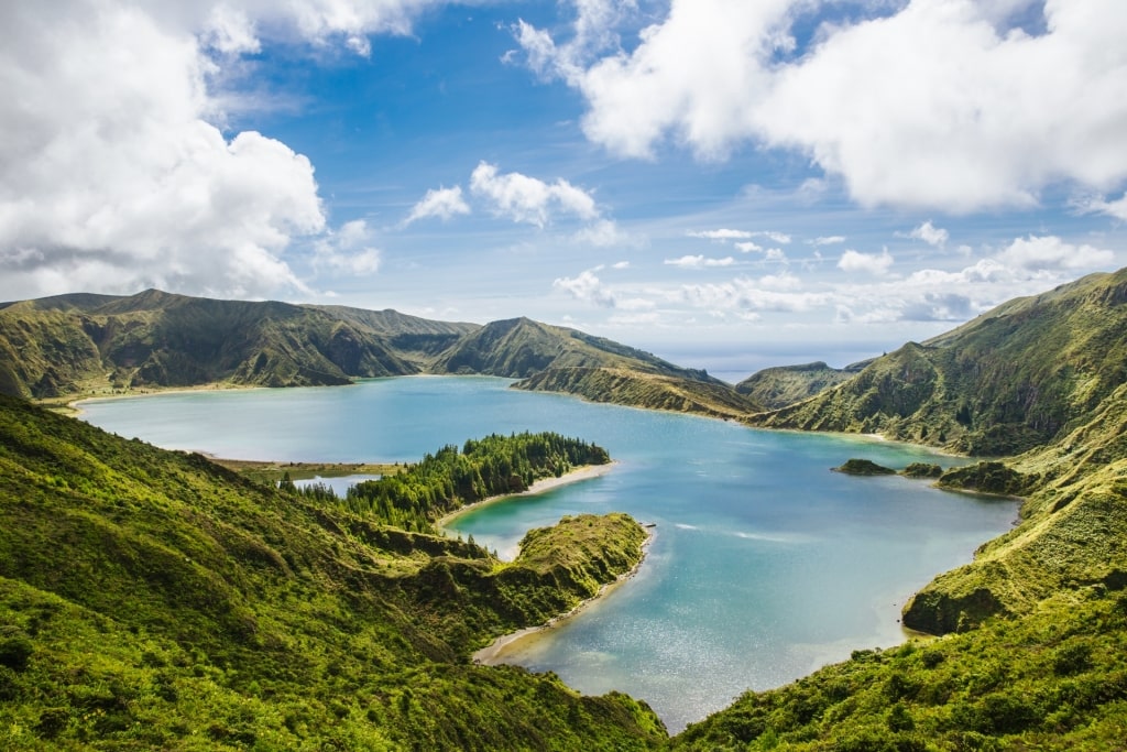 Beautiful landscape of Lagoa do Fogo