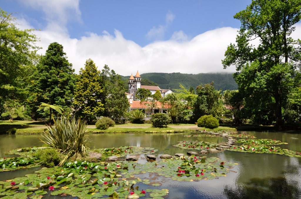 Lush landscape of Terra Nostra Park