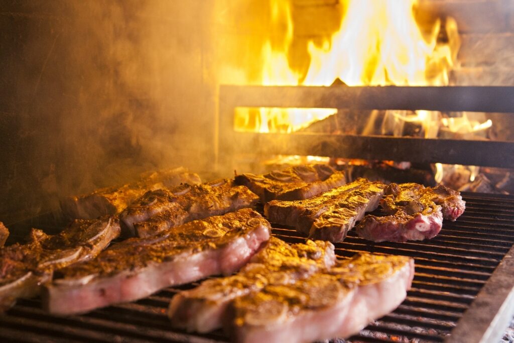 Meat grilling in Uruguay, known as parilla