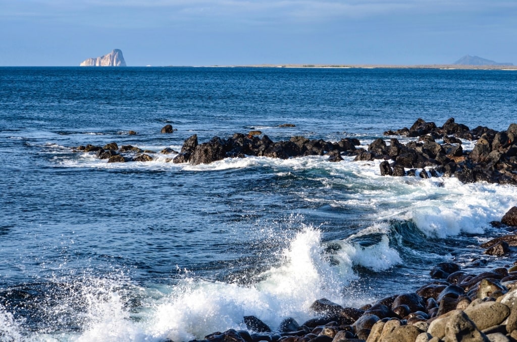 Rocky shore of Isla Lobos, San Cristobal 