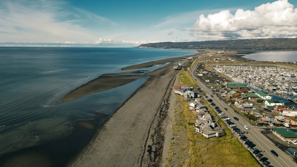 Aerial view of Homer Spit