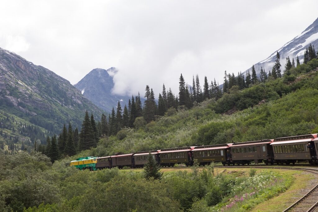 Train in White Pass and Yukon Route Railway