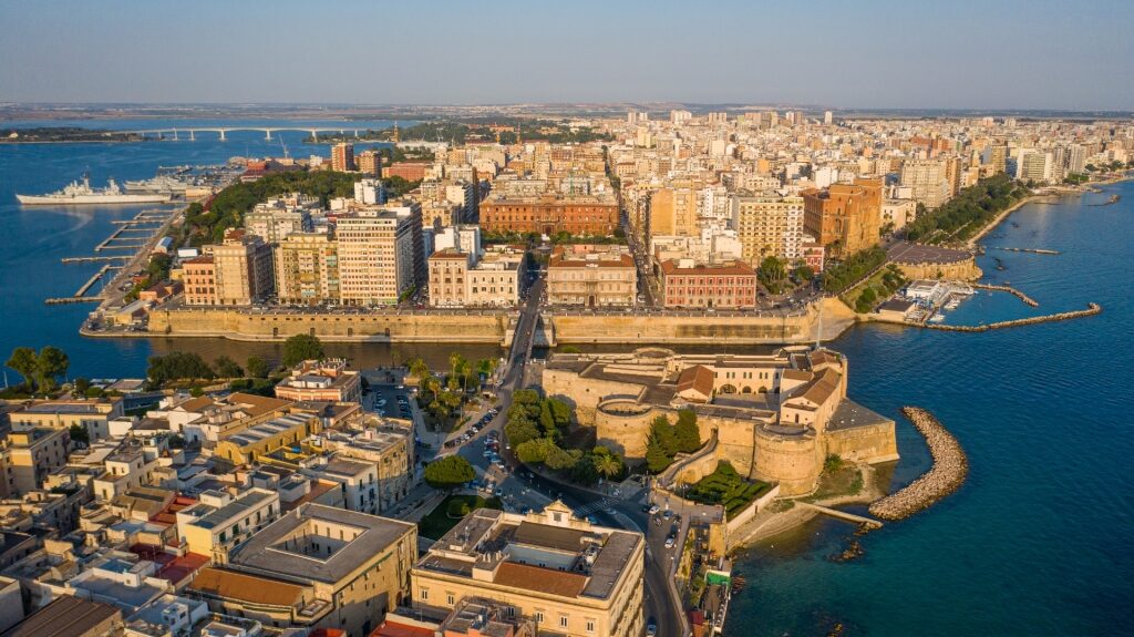 Aerial view of Taranto Italy