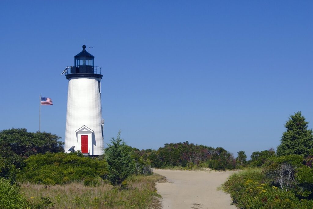 Visit the Cape Poge Lighthouse, one of the best things to do in Martha's Vineyard