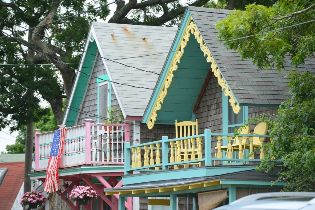 Closeup view of Gingerbread Houses