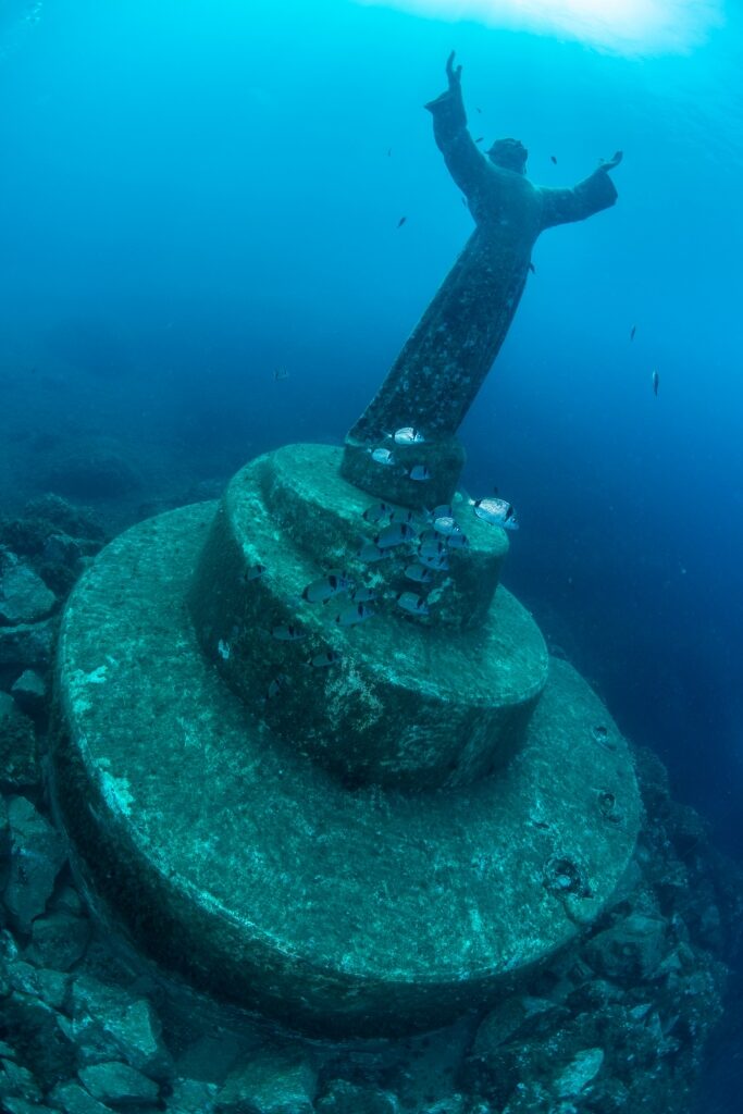 “Christ of the Abyss”, one of the most popular underwater statues in the world