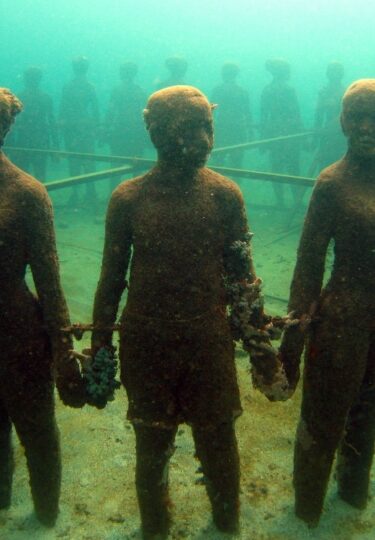 Molinere Underwater Sculpture Park, one of the best underwater statues in the world