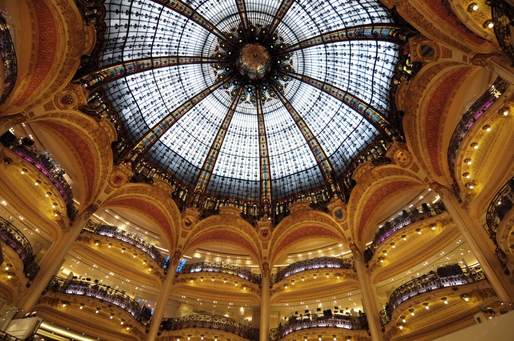 Majestic interior of Galeries Lafayette Haussmann