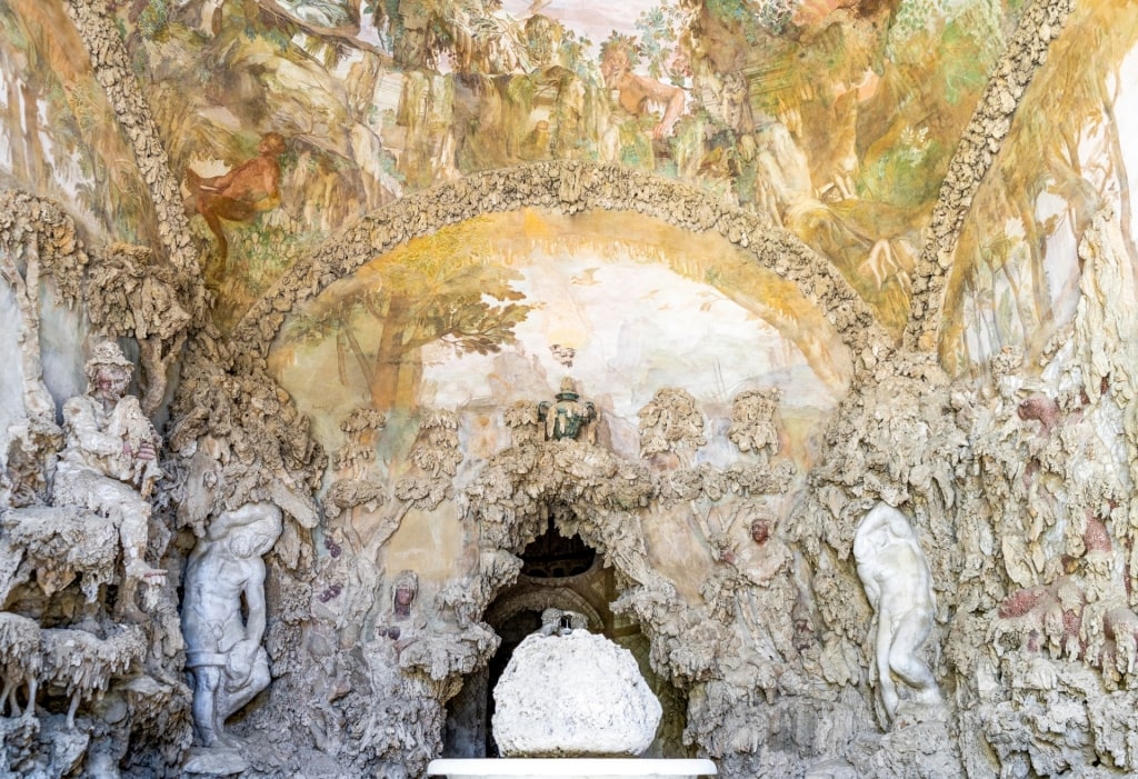 Famous site of Buontalenti Grotto, Boboli Gardens