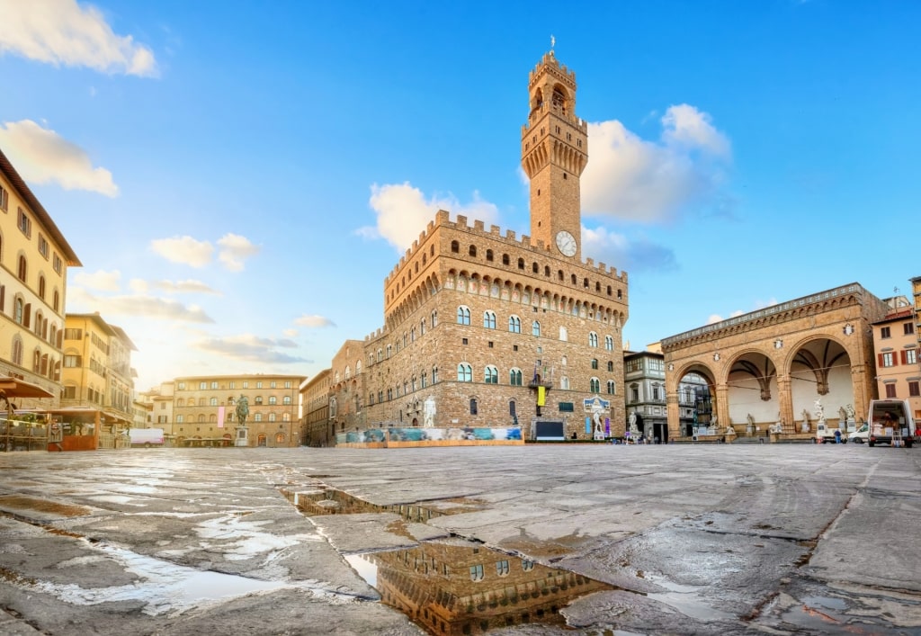 Quaint square of Piazza della Signoria