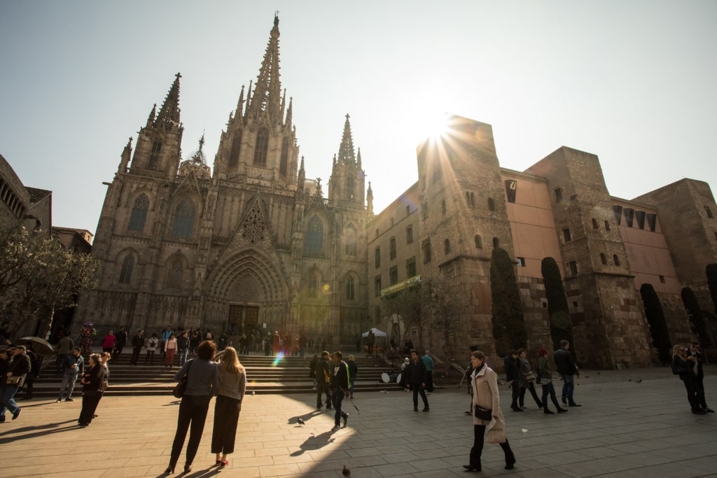 Majestic architecture of the Barcelona Cathedral