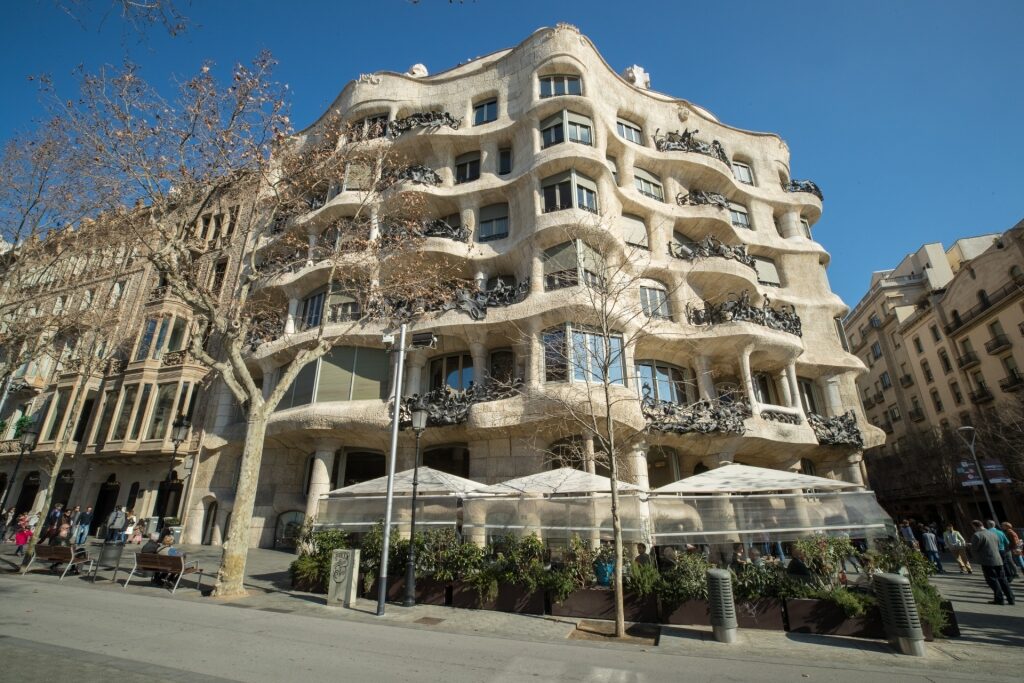 Unique architecture of Casa Milà, L'Eixample