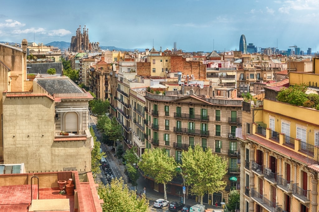 Colorful neighborhood of L'Eixample