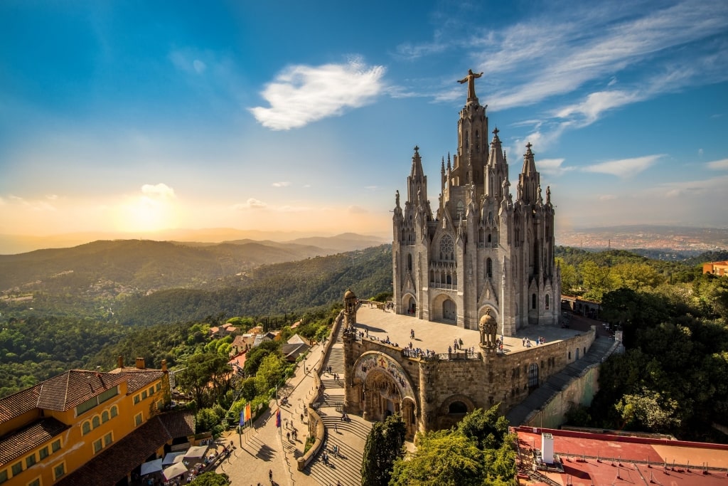 Aerial view of Tibidabo, Sarrià-Sant Gervasi