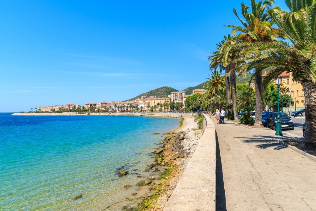 Clean promenade of Ajaccio