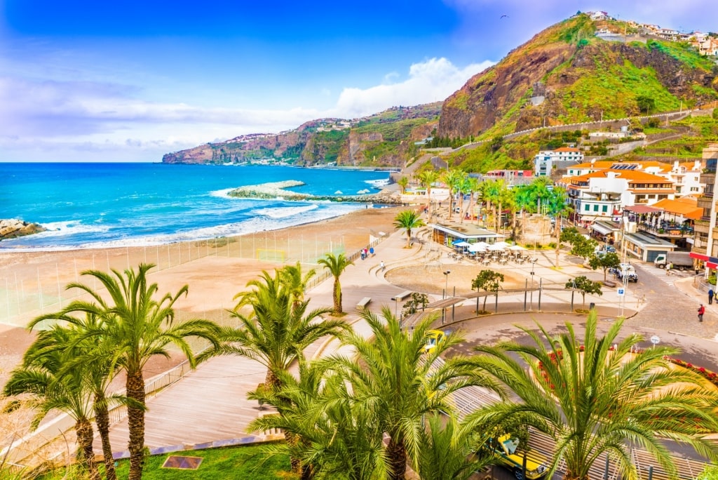 Aerial view of the Ribeira Brava in Madeira, Portugal