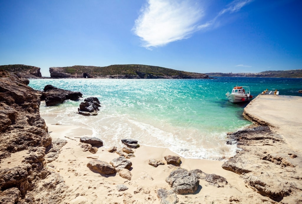 Sparkling view of Blue Lagoon in Malta