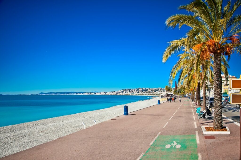 Popular walkway of Promenade des Anglais
