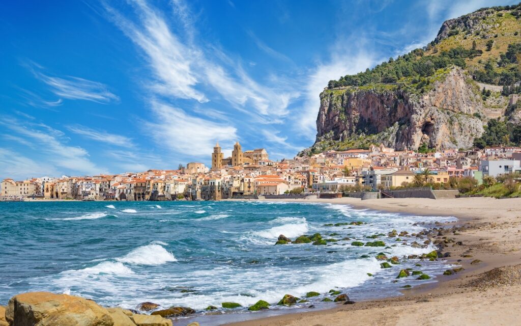 Quaint Cefalu town in Sicily, Italy