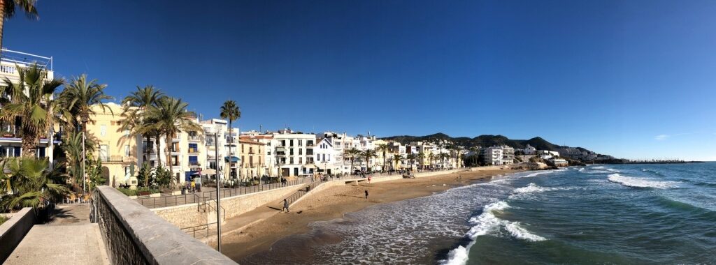 Sitges town with beach