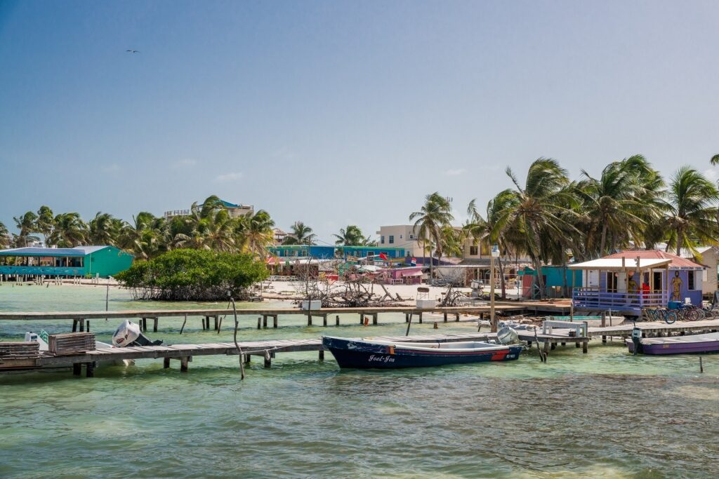 Waterfront view of Caye Caulker