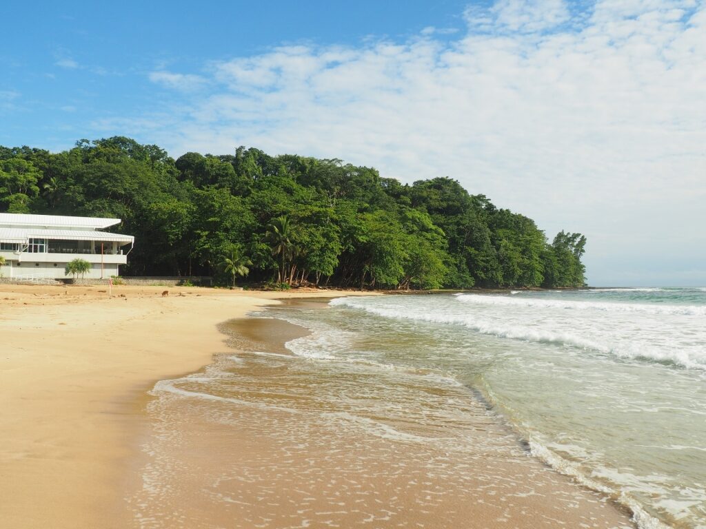 Lush landscape of Playa Bonita in Puerto Limon, Costa Rica