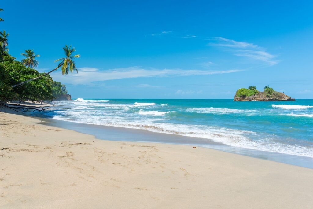 White sands of Playa Cocles, near Puerto Limon, Costa Rica