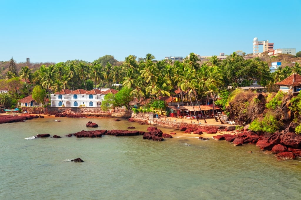 Beautiful waterfront of Dona Paula Beach