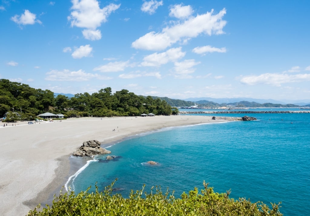 Calm waters of Katsurahama Beach, Kochi