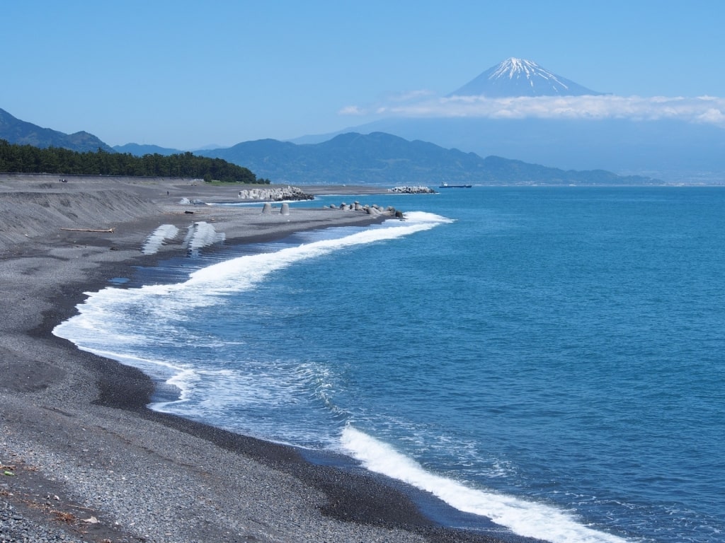 Black sands of Miho-no-Matsubara