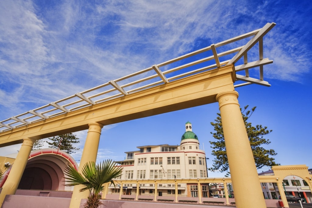 Cheery city center of Art Deco in Napier