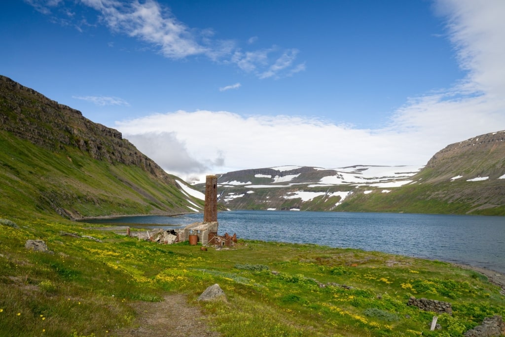 Abandoned whaling station in Hornstrandir Nature Preserve