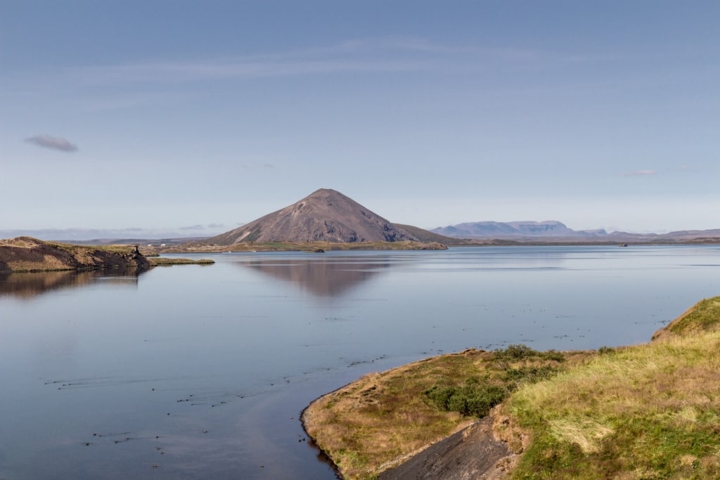 View of Vindbelgjarfjall with Lake Myvatn