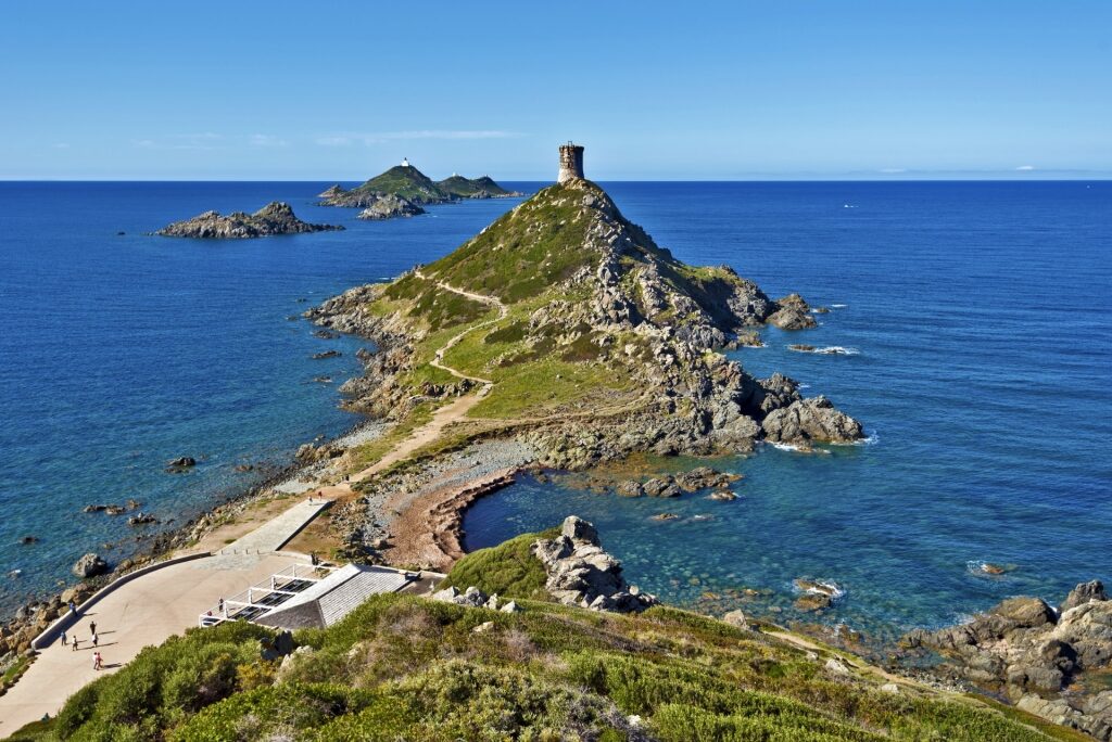 Pretty landscape of Isles Sanguinaires in Corsica, France