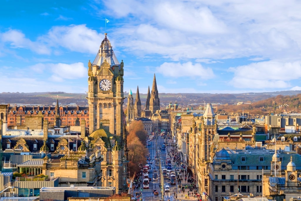 Majestic view of Old Town Edinburgh