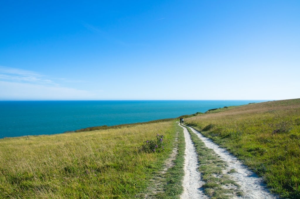 View while hiking in White Cliffs of Dover