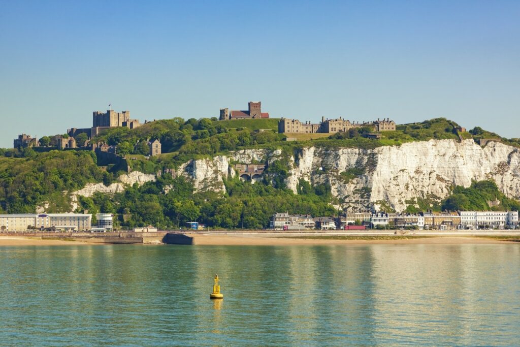 View of White Cliffs of Dover from the water