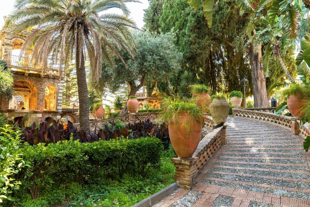 Pathway in Public Gardens of Taormina, Sicily