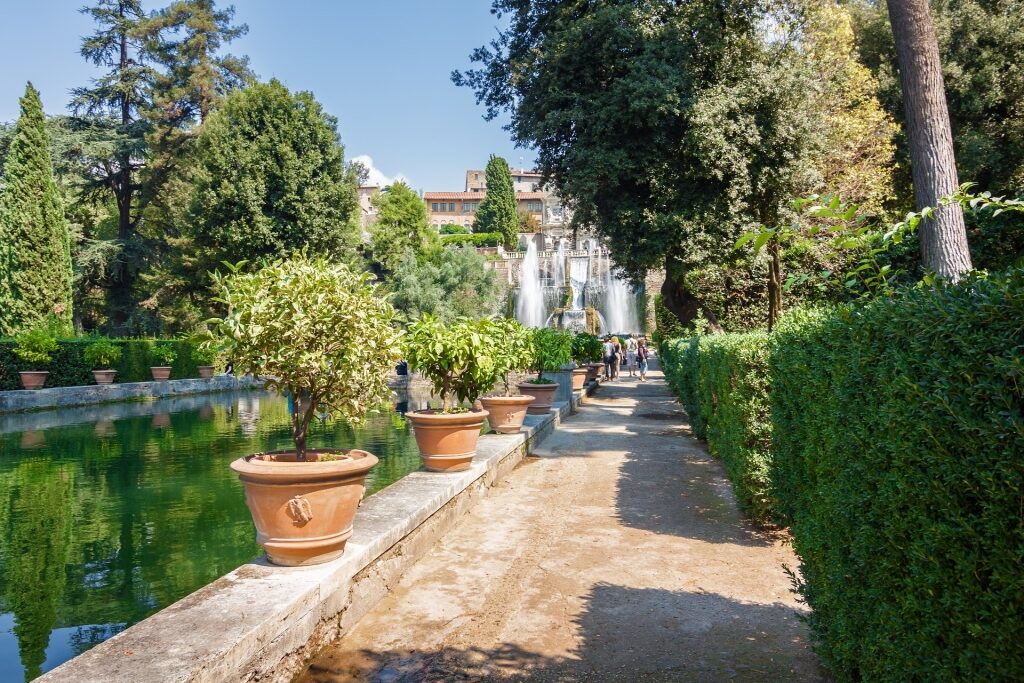 Pathway in Villa d’Este Gardens, Tivoli, near Rome