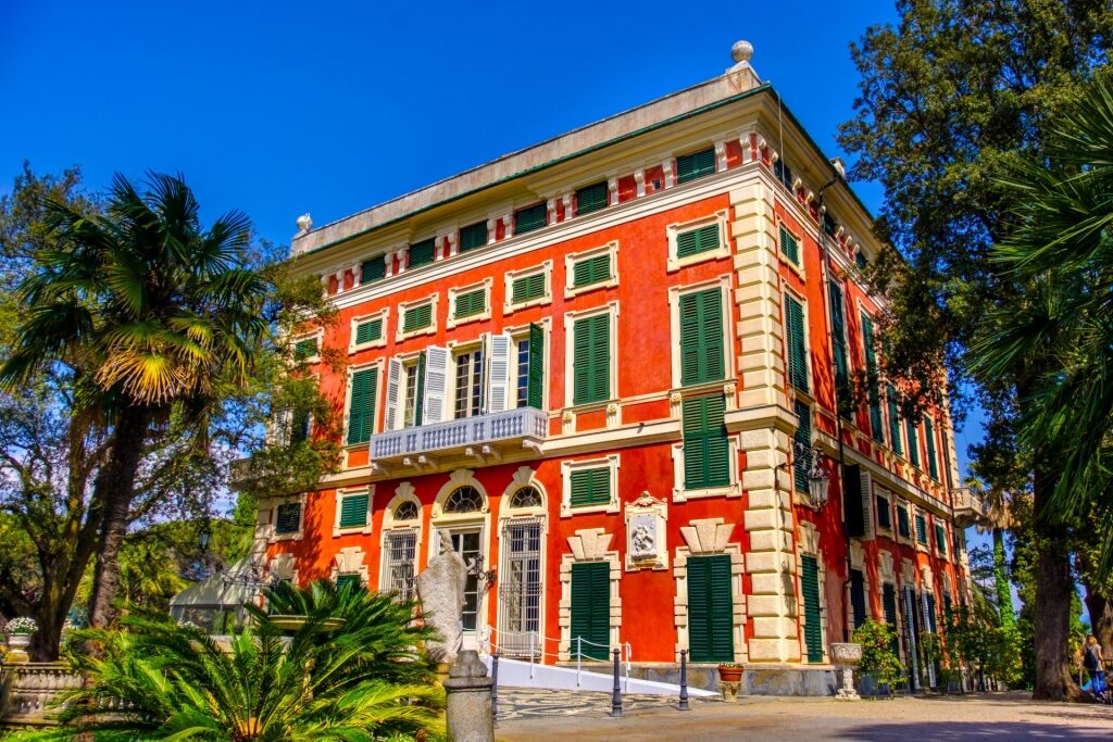 Colorful building in Villa Durazzo, Santa Margherita