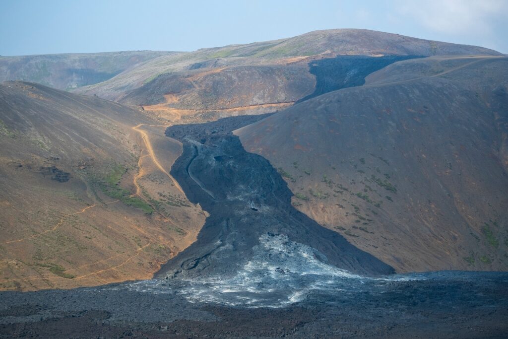 Amazing landscape of Fagradalsfjall Volcano