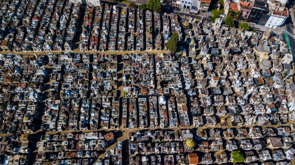 Bird's eye view of Chacarita neighborhood